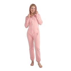 Basisstoff Jumpi Damen Jumpsuit Overall Onesie Einteiler Rose Gr. XS von Basisstoff