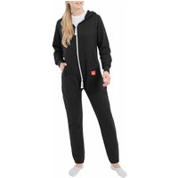 Basisstoff Jumpsuit Damen Jumpsuit Overall Onesie Einteiler Hausanzug Baumwolle von Basisstoff