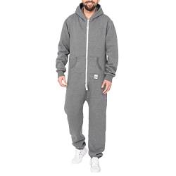 Basisstoff Sheesh Herren Jumpsuit Dunkelgrau Gr. S von Basisstoff