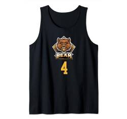 Bear Nummer 4 Basketballtraining Tank Top von Basketball Team Uniforms