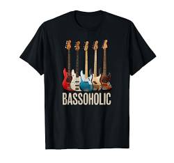 Bassgitarre Bassoholic für Bass Player Bassist T-Shirt von Bass Gitarre Bekleidung & Geschenke by eleventeez