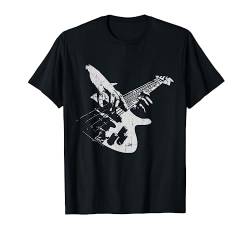 Bassgitarre Vintage Geschenk für Bassist T-Shirt von Bass Gitarre Bekleidung & Geschenke by eleventeez