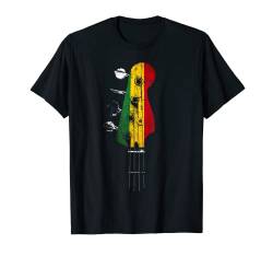 Bassgitarre Vintage Reggae Headstock für Bassist T-Shirt von Bass Gitarre Bekleidung & Geschenke by eleventeez