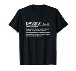 Herren Bassist Definition Begriff Lustiges Geschenk für Bass Player T-Shirt von Bass Gitarre Bekleidung & Geschenke by eleventeez