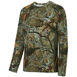 BASSDASH Herren Jagd Camo Performance Langarm Shirt Angeln UPF50+ FS13M, Herbstwald, XX-Large von Bassdash