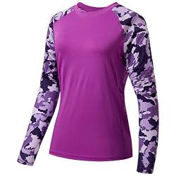 Bassdash Damen Rash Guard UPF 50+ UV Sonnenschutz T-Shirt Langarm Angeln Wandern Performance Shirts von Bassdash