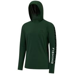 Bassdash Herren Kapuzenpullover Shirt Sonnenschutz UPF50+ UV Pullover Langarm Hoodie für Angeln Rash Guard von Bassdash