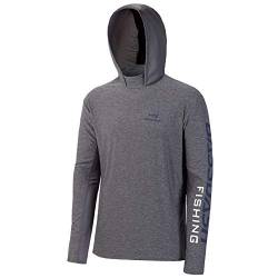 Bassdash Herren Kapuzenpullover Shirt Sonnenschutz UPF50+ UV Pullover Langarm Hoodie für Angeln Rash Guard von Bassdash