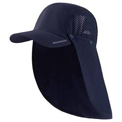 Bassdash UPF 50+ Angelhut Faltbarer Sonnehut mit Abnehmbarer Nackenklappe Tragbar für Männer Frauen Golf Wandern von Bassdash