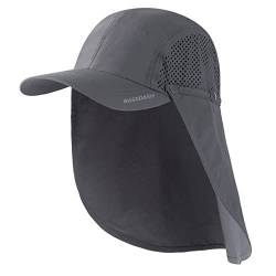 Bassdash UPF 50+ Angelhut Faltbarer Sonnehut mit Abnehmbarer Nackenklappe Tragbar für Männer Frauen Golf Wandern von Bassdash