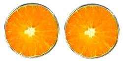 Bassin und Braun Herren Orange Fruit Manschettenknöpfe – Orange von Bassin and Brown