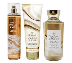 Bath & Body Works WARM VANILLA SUGAR Fragrance Favorites Geschenkset ~ Shower Gel ~ Fragrance Mist & Body Cream von Bath & Body Works