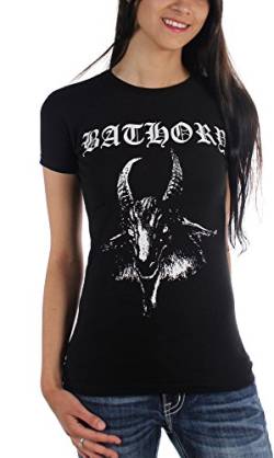 BATHORY - Bathory - Frauen WeiÃŸe Ziege T-Shirt, Large, Black von Bathory