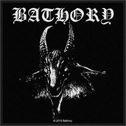 Bathory Aufnäher - Goat Skull -Bathory Patch - Gewebt & Lizenziert !! von Bathory