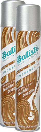 Batiste Trockenshampoo Dry Shampoo Beautiful Brunette mit einem Hauch von Farbe für brünettes Haar, Frisches Haar für alle Haartypen, 2er Pack (2 x 200 ml) von Batiste