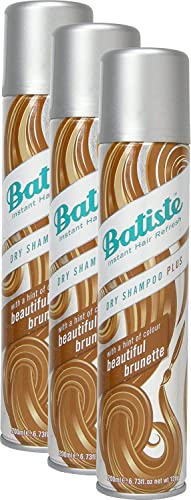Batiste Trockenshampoo Dry Shampoo Beautiful Brunette mit einem Hauch von Farbe für brünettes Haar, Frisches Haar für alle Haartypen, 3er Pack 2+1 (3 x 200 ml) von Batiste