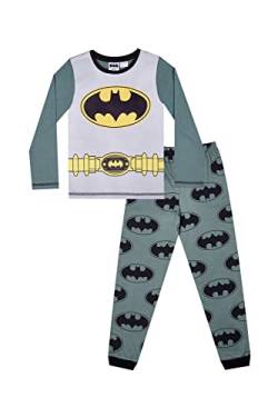 BATMAN Langer Superhelden-Schlafanzug für Jungen, grau, 110 von Batman