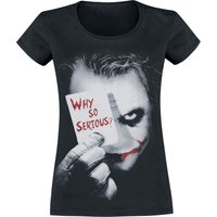 Batman - DC Comics T-Shirt - The Joker - Why So Serious? - S bis XL - für Damen - Größe L - schwarz  - Lizenzierter Fanartikel von Batman