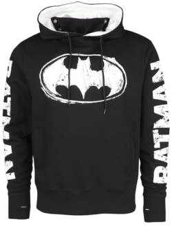 Batman Logo - Destroyed Männer Kapuzenpullover schwarz/grau S von Batman