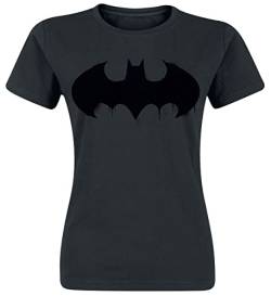 Batman Logo Frauen T-Shirt schwarz XL 100% Baumwolle DC Comics, Fan-Merch, Filme, Superhelden von Batman