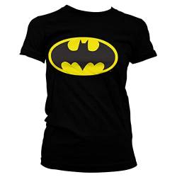 Batman Offizielles Lizenzprodukt Signal Logo Damen T-Shirt (Schwarz), X-Large von Batman