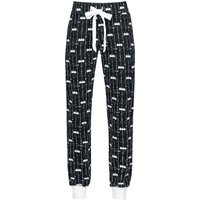 Batman Pyjama-Hose - Bat-Logo - S bis L - für Damen - Größe L - schwarz/weiß  - EMP exklusives Merchandise! von Batman