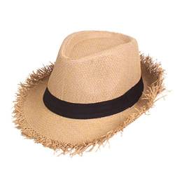 Strohhut für Herren Jungen Reise Böhmischen Hüte Vintage Sommer Hüte Outdoor Strand Sun Hat Retro Basin Caps Männer Sonnenhut Strandhut Sommerhut Outdoor Kappe Mens Casual Summer Hat von Batnott