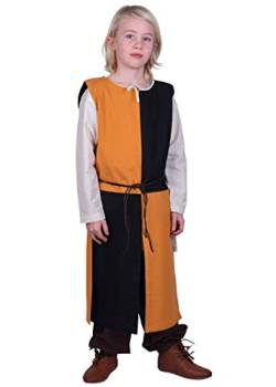 Battle-Merchant Kinder Waffenrock Lucas- Wappenrock Mittelalter Ritter LARP Kostüm (Gelb/Schwarz/164) von Battle-Merchant