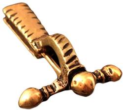Battle-Merchant Römische Zwiebelknopf-Fibel aus Bronze Gewandschließe Mystische Brosche Wikinger Gewandschmuck Fibel LARP von Battle-Merchant