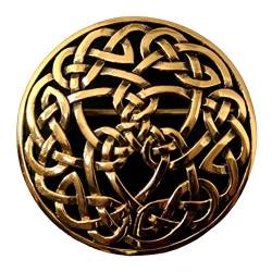 Keltische Bronzefibel Unendlichkeit Mystische Brosche Wikinger Gewandschmuck Fibel LARP von Battle-Merchant