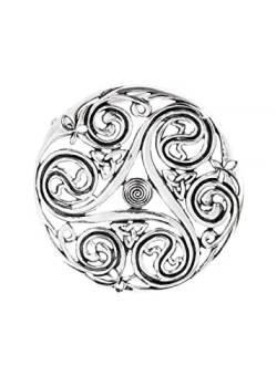 Keltische Brosche Triskele aus Silber Mystische Brosche Wikinger Gewandschmuck Fibel LARP von Battle-Merchant