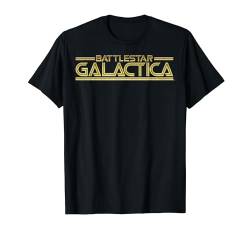 Battlestar Galactica Gold Title Logo T-Shirt von Battlestar Galactica