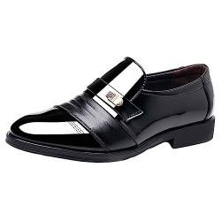 Anzugschuhe Herren Business Schuhe Herren Anzugschuhe Schwarz Leder Schnürhalbschuhe Klassischer Derby Oxford Hochzeit Schuhe Schnürschuh Lederschuhe Formal Shoes Klassischer Lackschuhe von Battnot