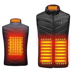 Battnot Beheizbare Weste Damen herren Heizweste Jagd, ärmellos Jacke Mit Heizung, Wärmeweste Usb Elektrisch Heated Vest Winter Wärmende Gilet Jacke wärmer beheizbare Westen (Ohne Powerbank) von Battnot