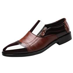 Battnot Herren Anzugschuhe Lederschuhe Schwarz Braun Oxford, Männer Business Schnüren Hochzeitsschuhe Derby Schnürschuhe rutschfeste Atmungsaktiv Smoking Halbschuhe Männlichen Spitzschuhe Hohe Sohle von Battnot