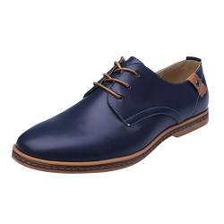 Battnot Herren Anzugschuhe Oxford Schwarz Braun, Männer Lederschuhe Business Spitze Up Schnüren Hochzeitsschuhe Derby Schnürschuhe PU Leder Klassischen Stil rutschfeste Atmungsaktiv Smoking Schuhe von Battnot