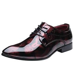 Battnot Herren Business Schuhe Derby Anzugschuhe Lederschuhe für Herren Business Anzugschuhe Klassischer Hochzeit Herrenschuhe rutschfest Lackschuhe Hochzeitsschuhe Derby Schnürschuhe rutschfeste von Battnot