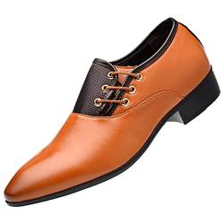 Battnot Herren Lackschuhe Derbyschuhe Schuhe Business Freizeit Herrenschuh Mokassins Halbschuhe Oxford Schuhe Smoking Lackleder Lederschuhe für Herren Elegante Brogue Herrenschuhe Oxford Halbschuhe von Battnot