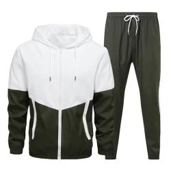 Battnot Jogginganzug Herren Atmungsaktiv Trainingsanzug Sportanzug Hausanzug 2-Teilig Sportbekleidung Trainingsanzug Herren Hoodie Mit Kapuze Langarm Fußball Sporthose Hoodie Hose für Gym Tracksuit von Battnot