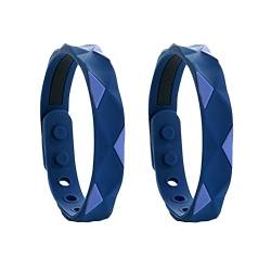 RedUp Far Infrared Negative Ions Wristband, partnerarmbänder Negative Ion Anti-Static Sports Bracelet, Lymph Drainage Magnetic Bracelet,Adjustable Silicone Sport armbänder (Blau 2PCS) von Battnot