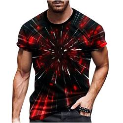 Unisex T Shirts 3D Drucken Kurzarm Sommer Herren und Damen T-Shirt 3D Druck Lustige Grafik T-Shirt Männer Sommer Casual Cool Shirt Crew Tees Top T-Shirts Aufdruck Rundhals Tee Hemd M-4XL von Battnot