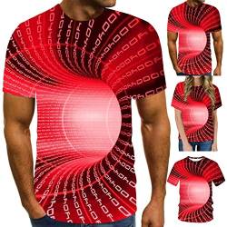Unisex T Shirts 3D Drucken Kurzarm Sommer Herren und Damen T-Shirt 3D Druck Lustige Grafik T-Shirt Männer Sommer Casual Cool Shirt Crew Tees Top T-Shirts Aufdruck Rundhals Tee Hemd M-4XL von Battnot