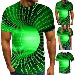 Unisex T Shirts 3D Drucken Kurzarm Sommer Herren und Damen T-Shirt 3D Druck Lustige Grafik T-Shirt Männer Sommer Casual Cool Shirt Crew Tees Top T-Shirts Aufdruck Rundhals Tee Hemd M-4XL von Battnot