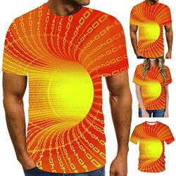 Unisex T Shirts 3D Drucken Kurzarm Sommer Herren und Damen T-Shirt 3D Druck Lustige Grafik T-Shirt Männer Sommer Casual Cool Shirt Crew Tees Top T-Shirts Aufdruck Rundhals Tee Hemd M-4XL von Battnot