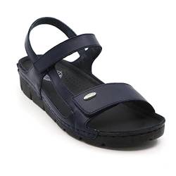 Batz Miri Lederschuhe Sandalen Sandalette Clog Pantolette Komfortschuhe Hausschuhe, Damen, Dunkelblau, EU 38 von Batz