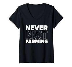 Damen Bauer Bauernhof Landwirtschaft - Landwirt T-Shirt mit V-Ausschnitt von Bauer Geschenke & Ideen