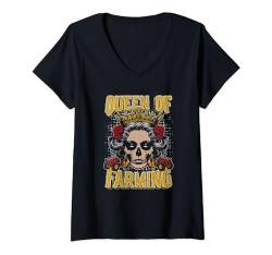 Damen Landwirt Bauernhof - Landwirtschaft Bauer T-Shirt mit V-Ausschnitt von Bauer Geschenke & Ideen