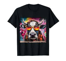 Coole Kuh mit Sonnenbrille Kuhl Landwirt Bauer Geschenk T-Shirt von Bauern Shop IBK
