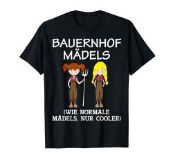 Bauernhof Mädels Mädchen Lustiger Spruch Bauern Geschenk T-Shirt von Bauernhof Farm Kleidung Von JOHN ROMEO