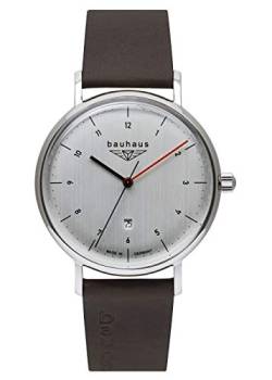 Bauhaus Herrenuhr Quarz mit Datum mit Lederarmband 2140 von Bauhaus